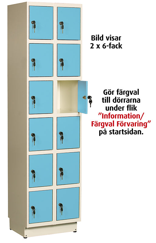 Säilytyslokero 1x6 lokeroa, L 25 cm.