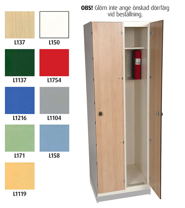 Opiskelijakaappi Hel 2x1 lokero, L 60 cm