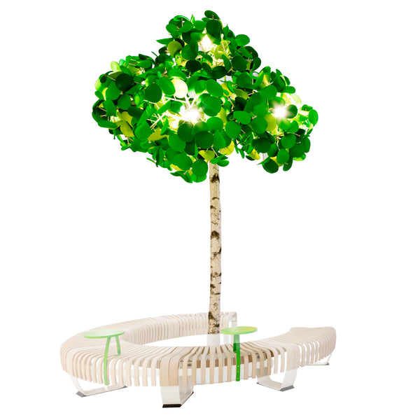 Leaf Lamp Tree S H240, vaaleanvihreät lehdet