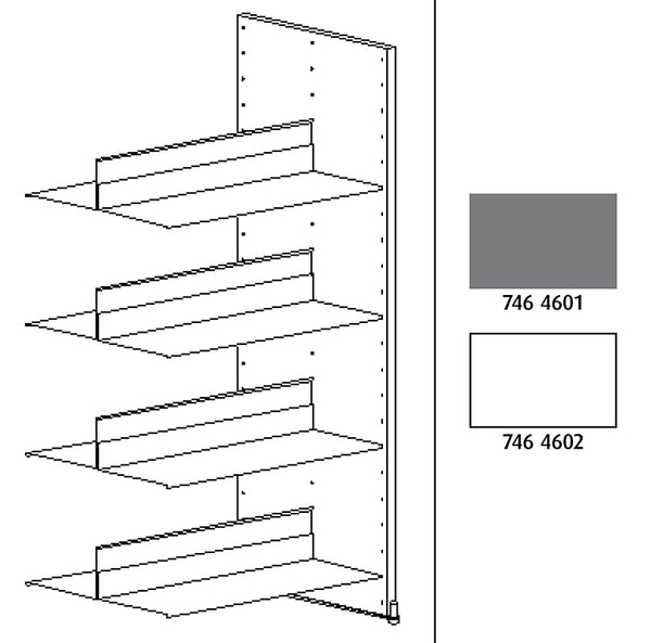 Hyllysarja Biblioteket Plus dubbel 75x140 cm