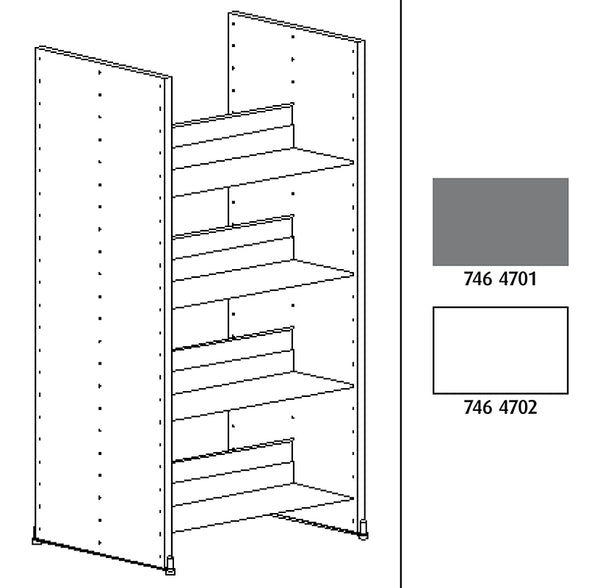 Hyllysarja Library Start tupla 93x140cm