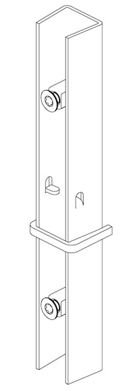 Adapteri ripustuskiskoon Elfa 0,2 cm, valkoinen