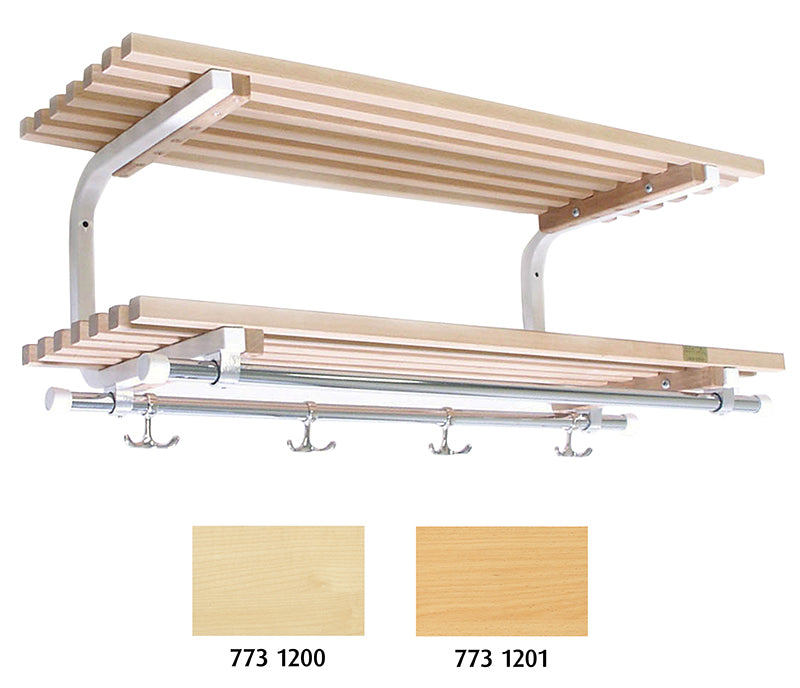 Hattuhylly Sara, kaksi hyllyä L 120 cm