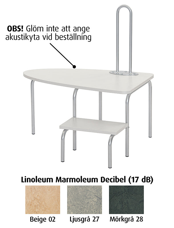 Pukeutumispenkki Alva L 85 cm, vaaleanharmaa linoleumi