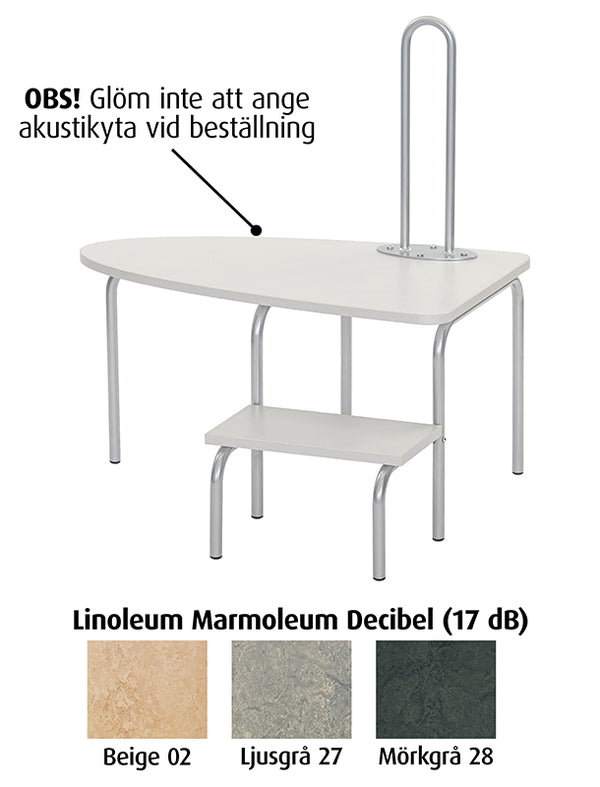 Pukeutumispenkki Alva L 85 cm, harmaa linoleumi