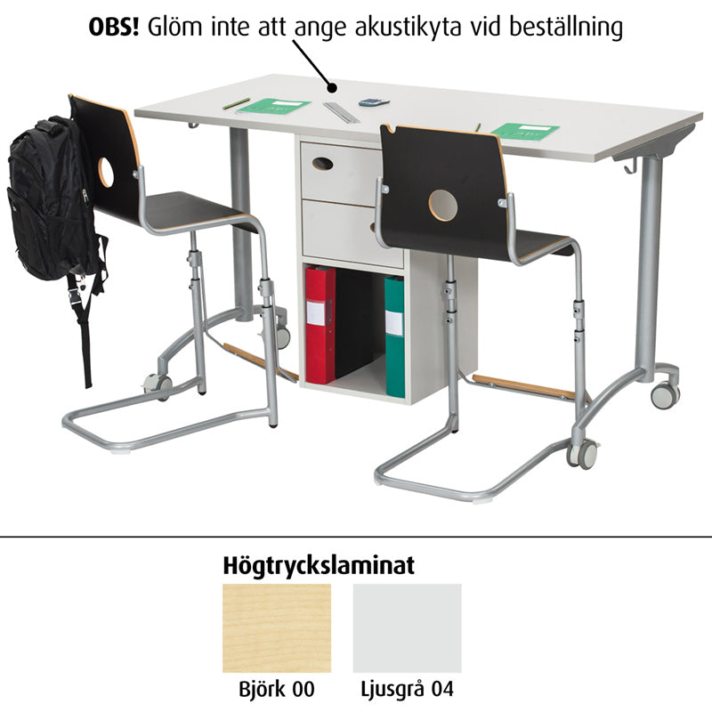 Oppilaspöytä Malte Duo 140x70 cm