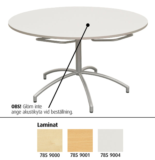 Pöytä Malte Laminaatti Tyst Ø 130 cm