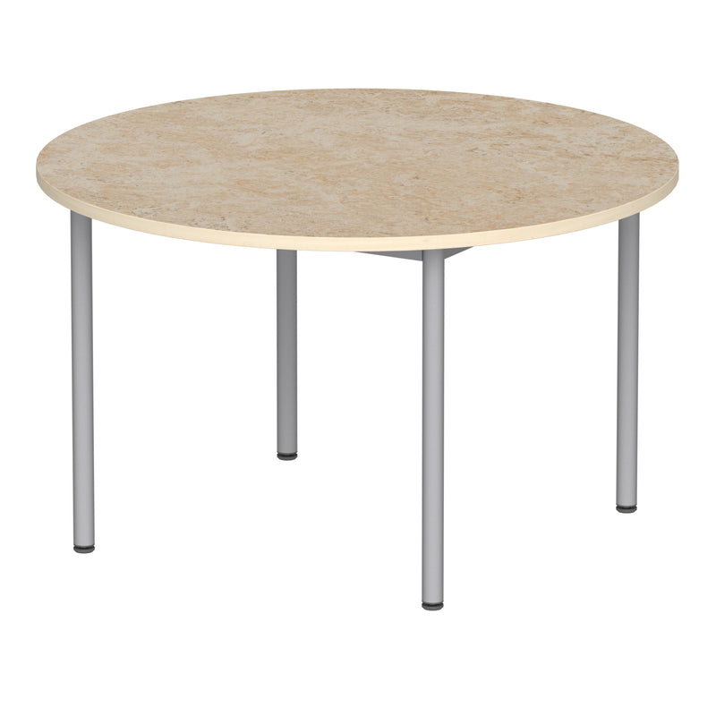 Oppilaspöytä Decibel Ø120 cm, beige Marmoleum K60cm